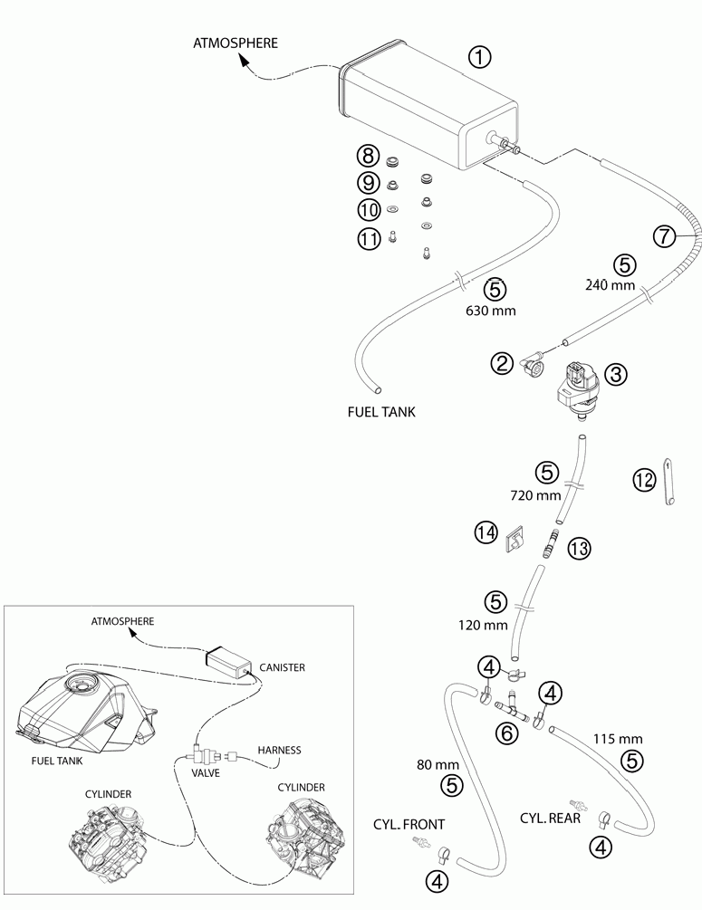 Evaporative canister