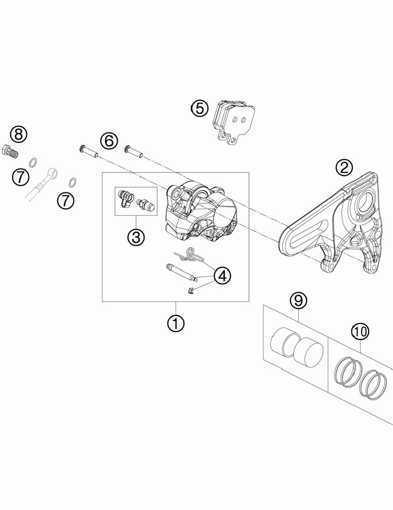 Brake caliper rear