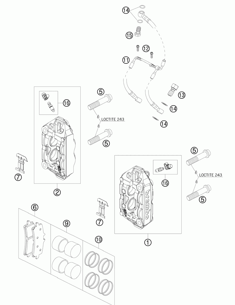 Brake caliper front