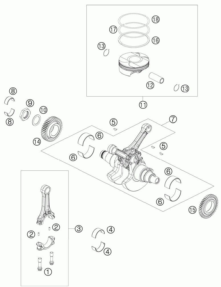 Crankshaft piston