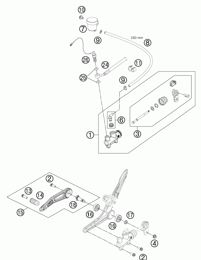 Rear brake control