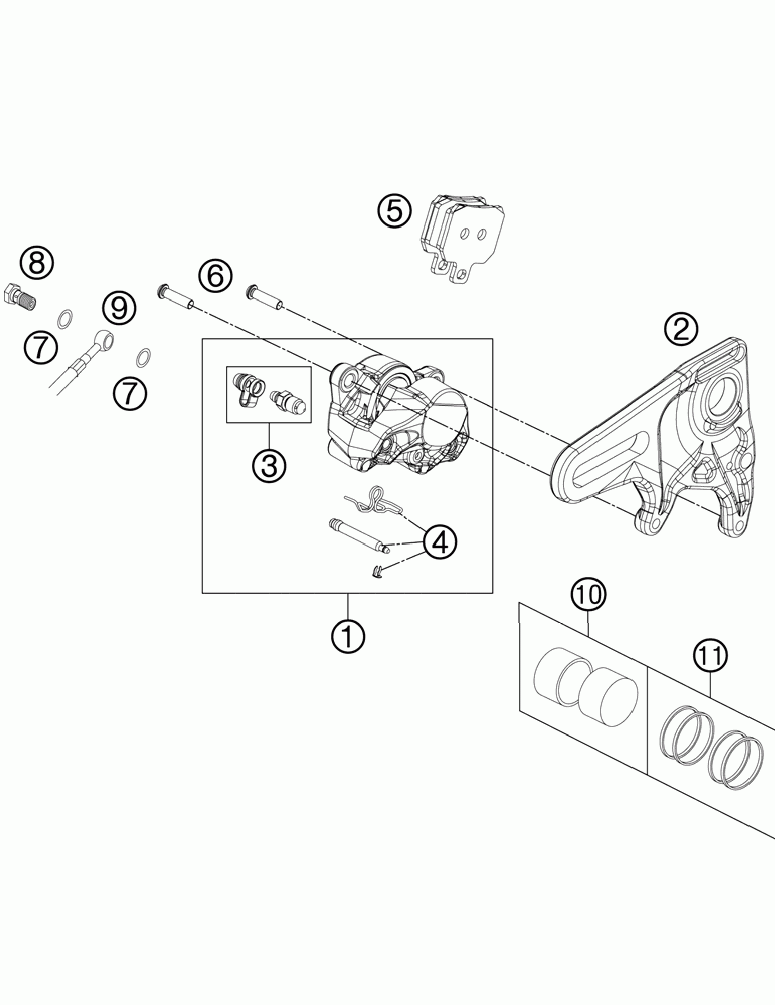 Brake caliper rear