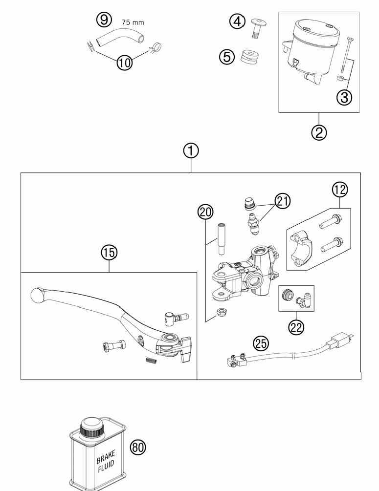 Hand brake cylinder