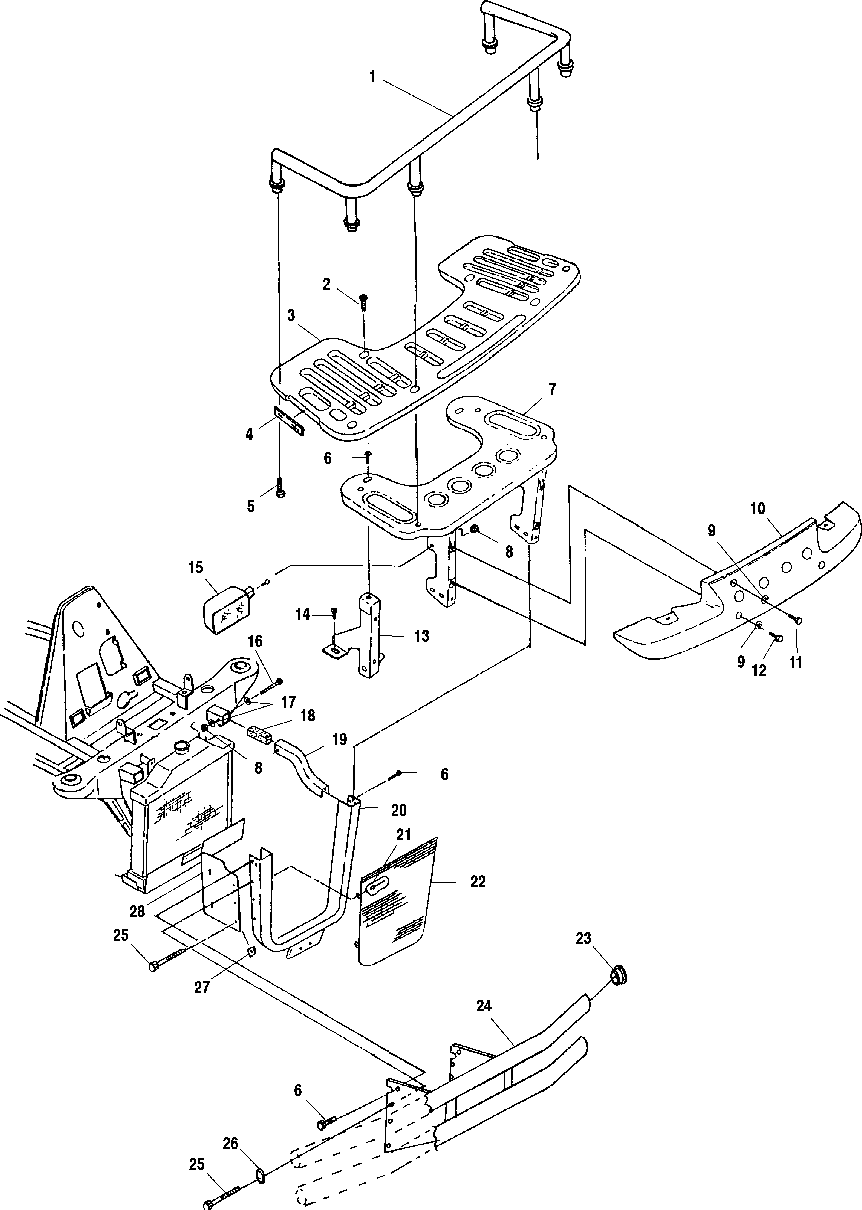 Front rack and bumper mounting - a01ch50aa