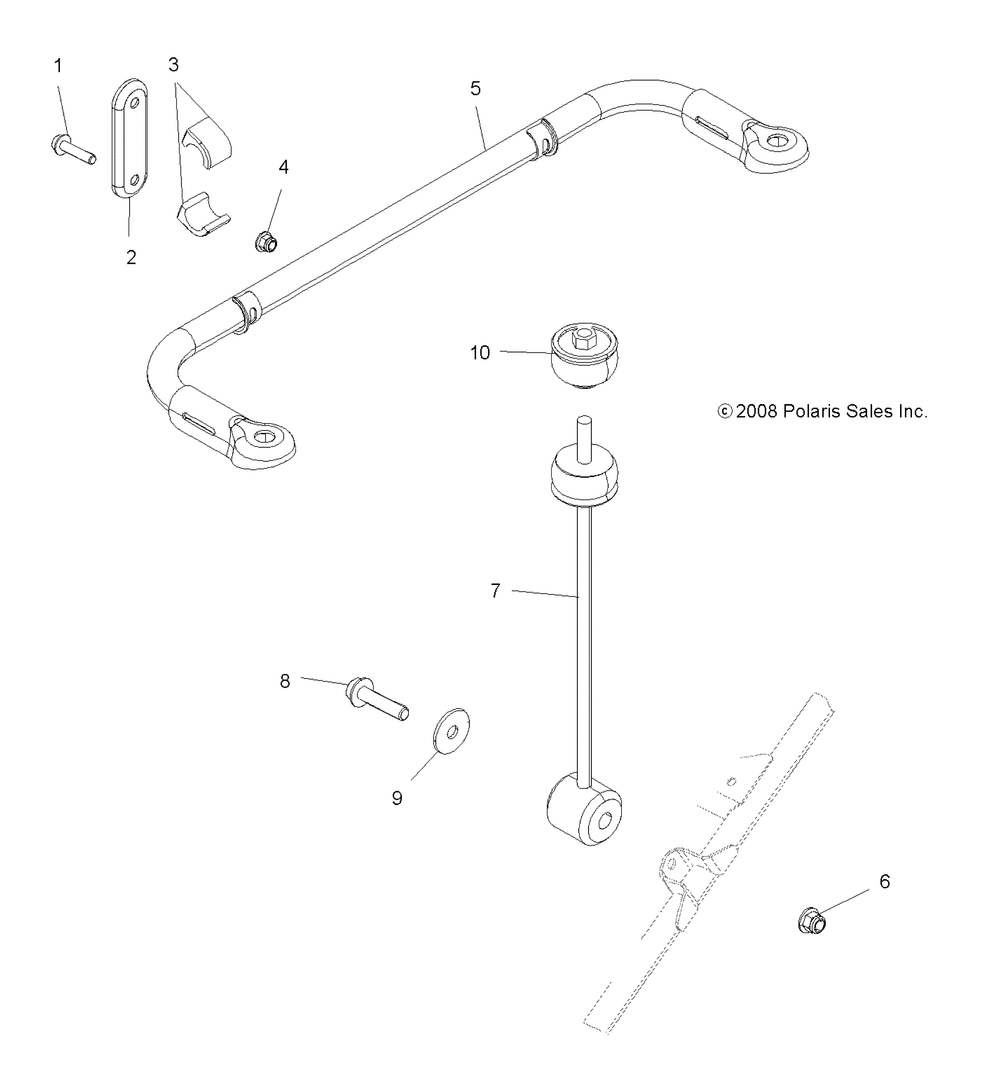 Suspension stabilizer bar - a10tn55al_ax