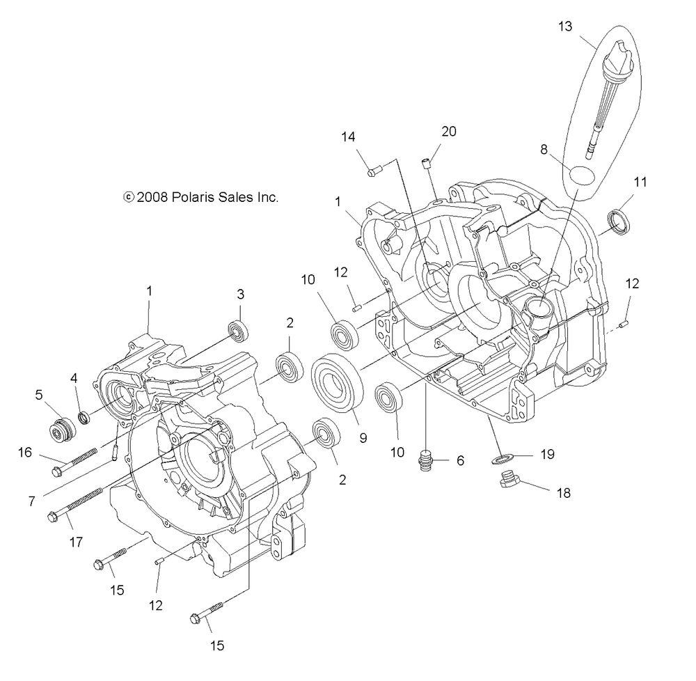 Engine crankcase - a10tn55al_ax