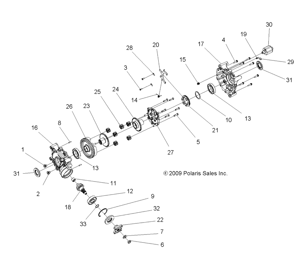 Drive train rear differential internals - a10tn55al_ax