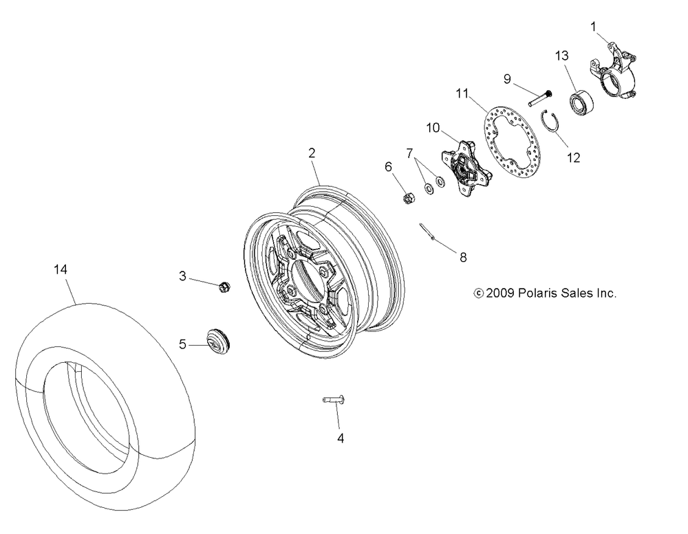 Wheels front and hub - a10tn55al_ax