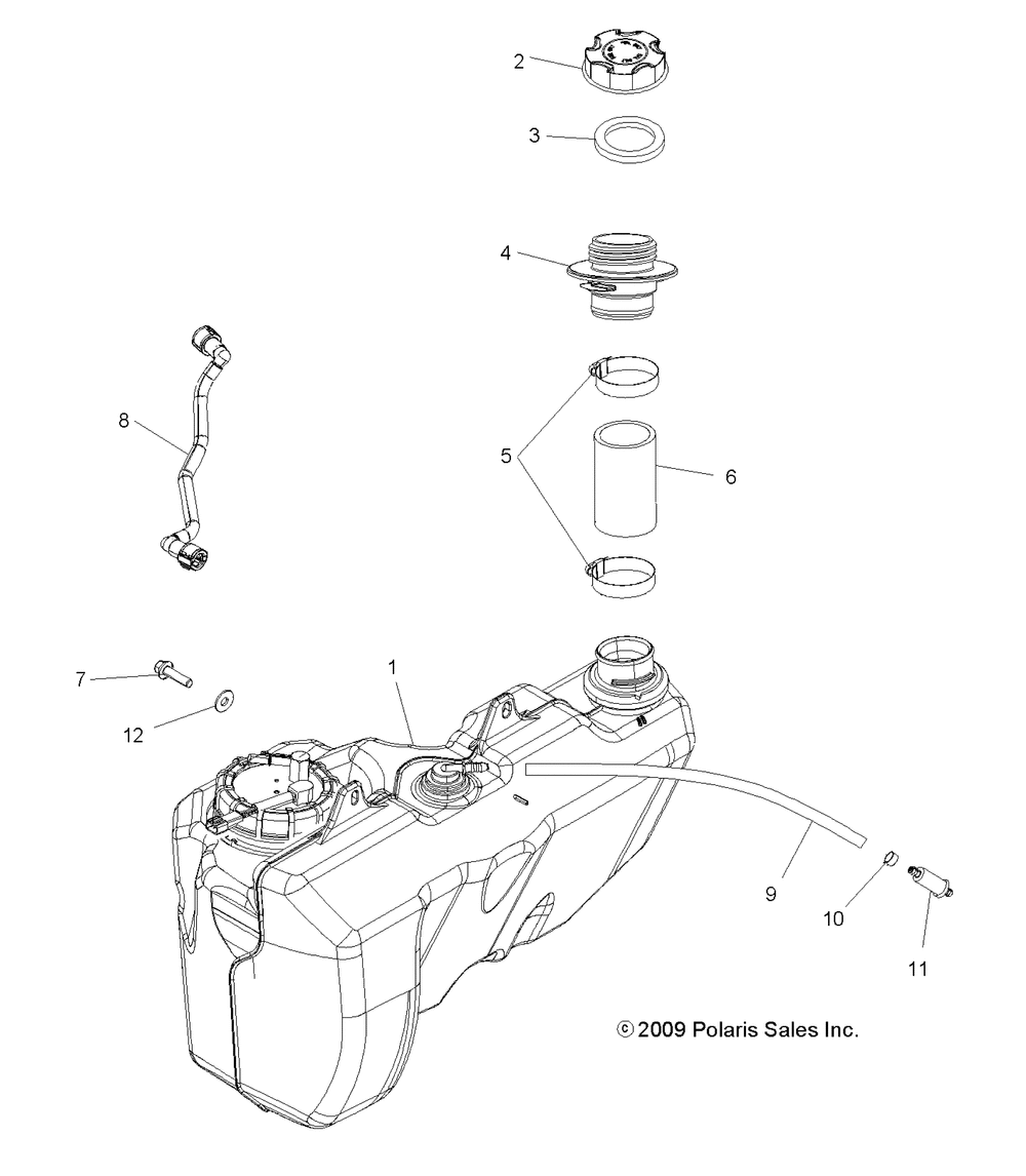 Body fuel tank - a10tn55al_ax