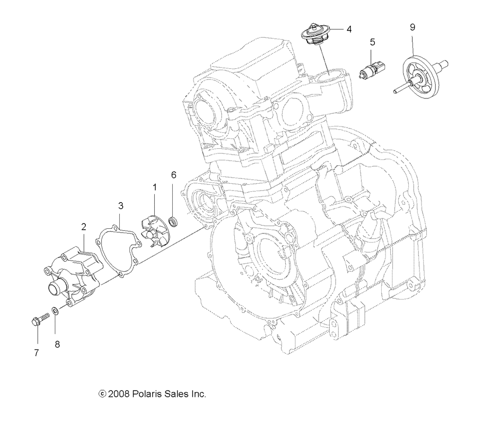 Engine cooling system and water pump - a10tn55al_ax