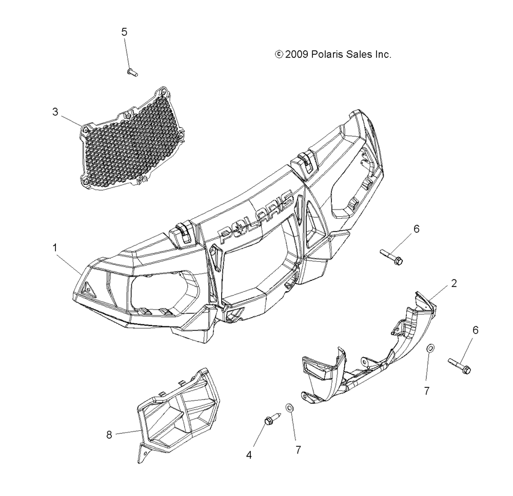 Body front bumper and mounting - a10tn55al_ax