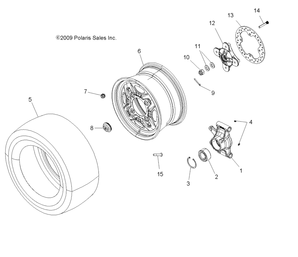 Wheels rear and hub - a10tn55al_ax