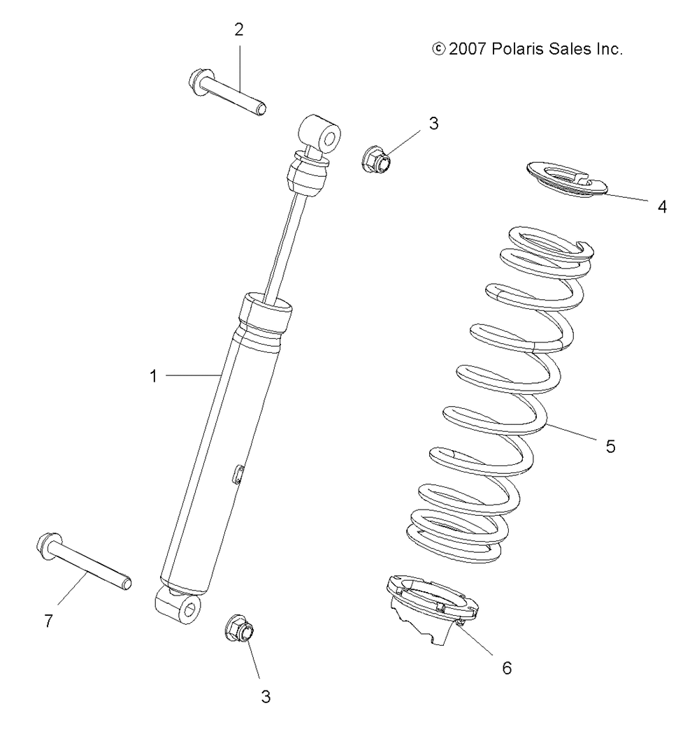 Suspension shock rear - a10tn55al_ax