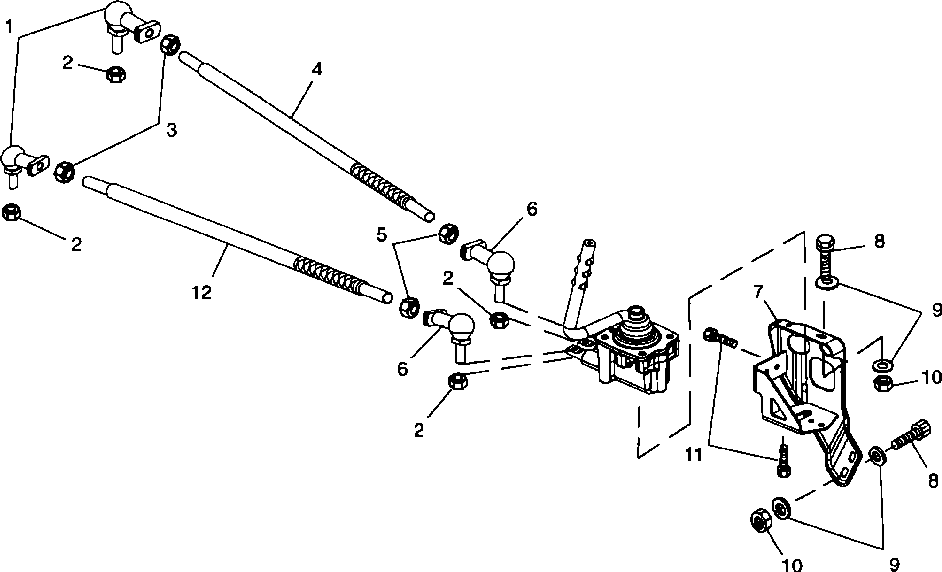 Gearcase selector mounting - a99cd50aa