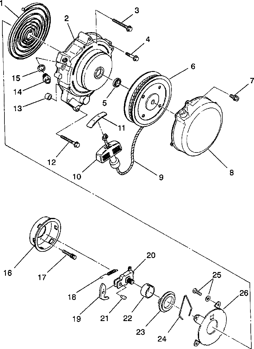 Recoil starter 4x4 350l w938139