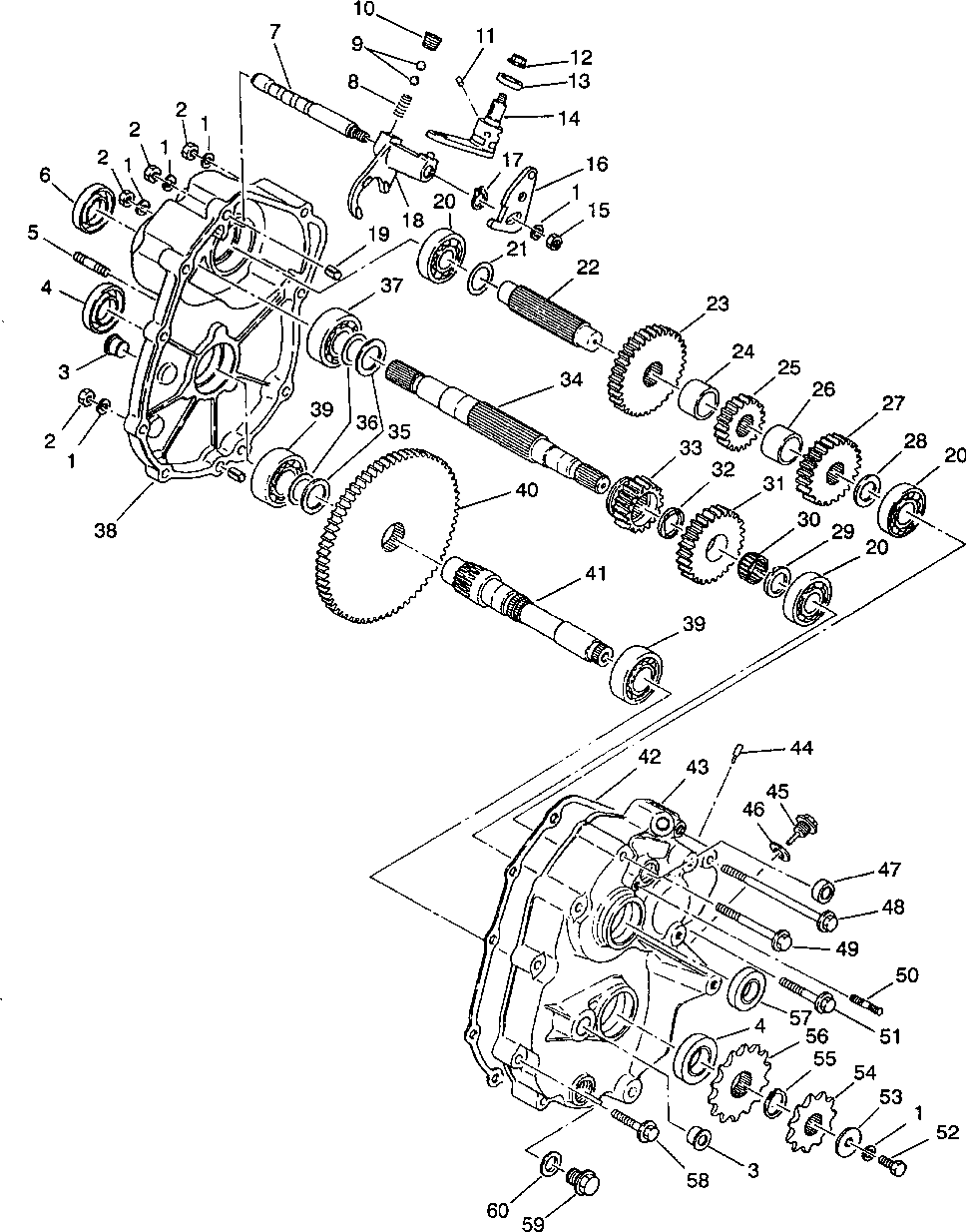 Gearcase assembly 4x4 350l w938139