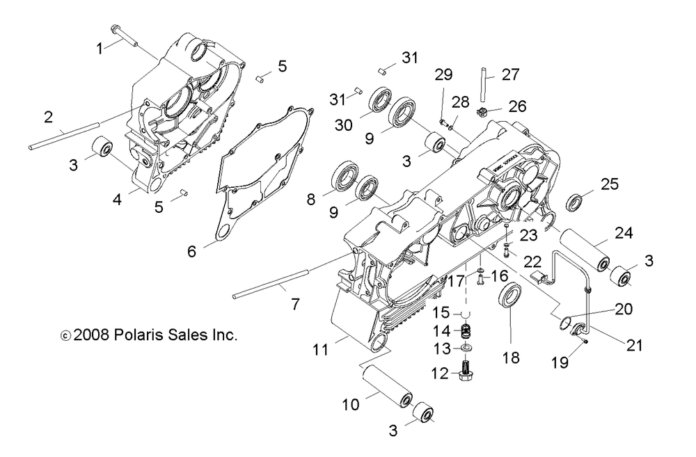 Engine crankcase - a10va17aa_ad