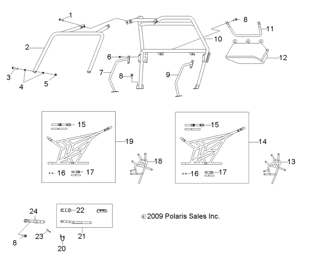 Chassis cab frame and side nets - a10va17aa_ad