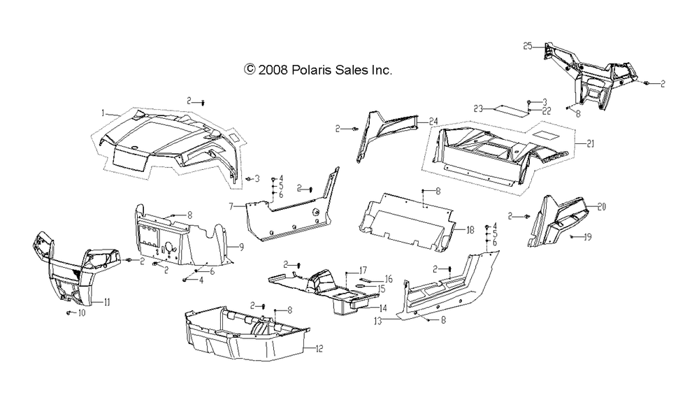 Body hood bumpers panels floor and rack - a10va17aa_ad