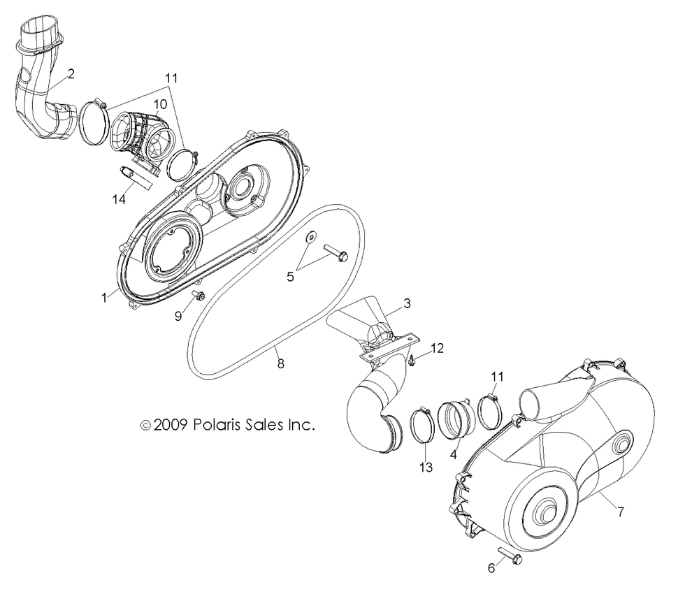 Drive train clutch cover and ducting - r10xh76aa