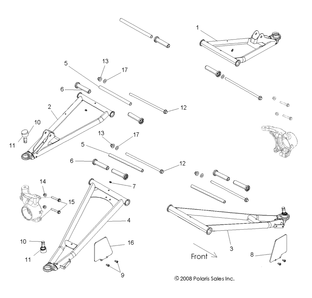 Suspension front control arms - r10xh76aa