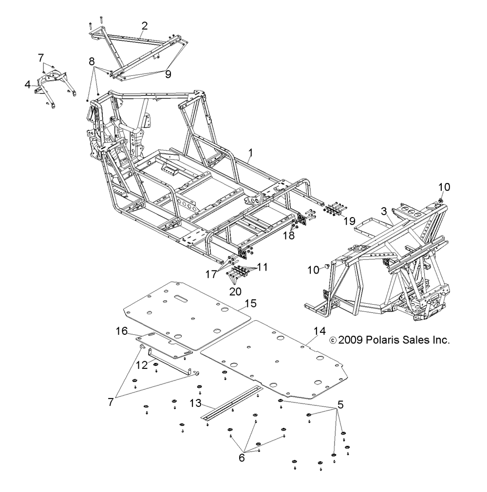 Chassis main frame and skid plate - r10xh76aa