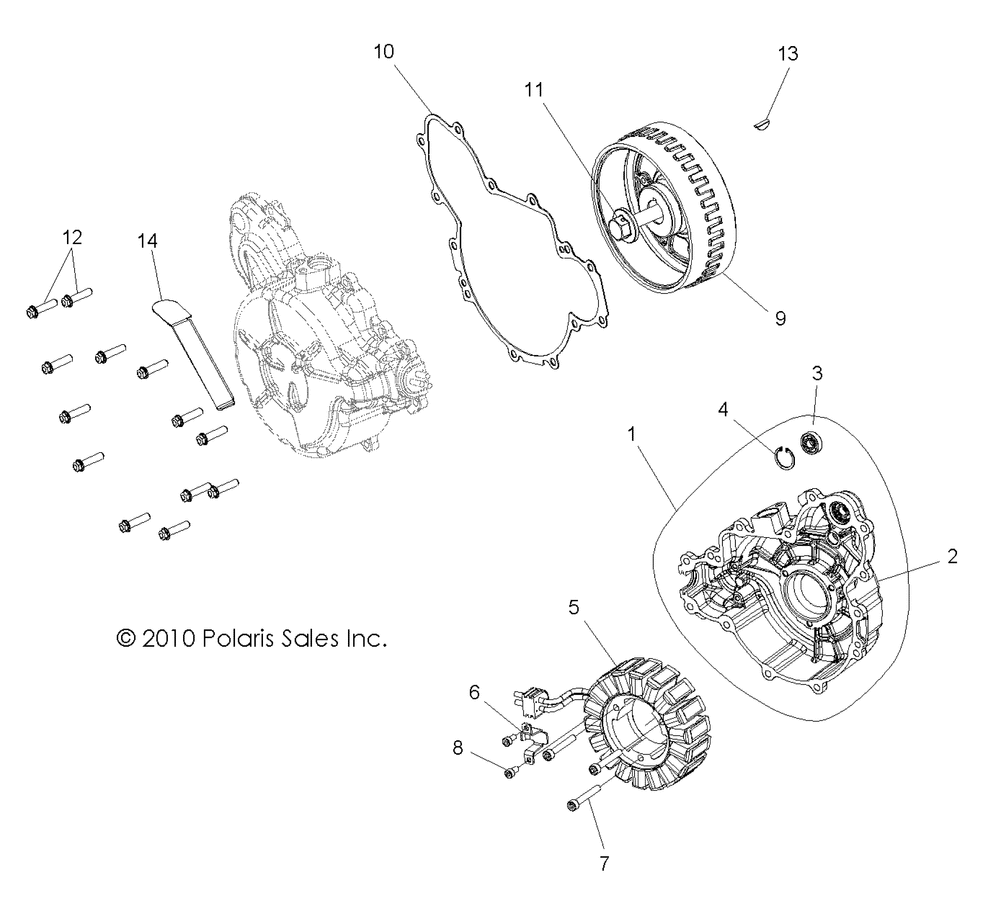 Engine stator and cover - r11jh87aa_ad