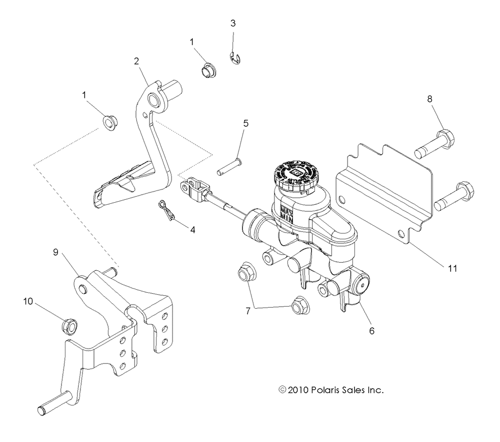 Brakes pedal and master cylinder - r11jh87aa_ad