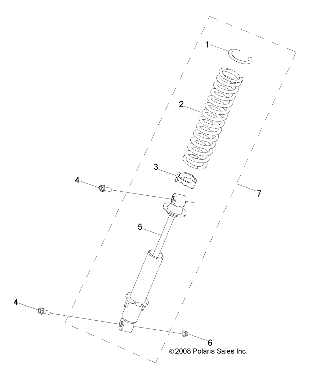 Suspension shock rear - r11va17aa