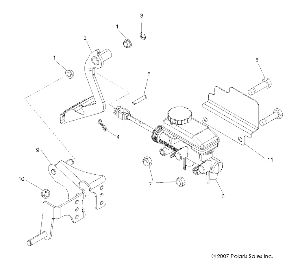 Brakes pedal and master cylinder - r11vm76fx