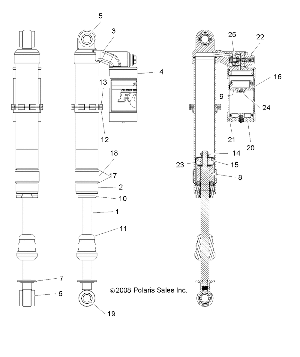 Suspension front shock - r11vm76fx