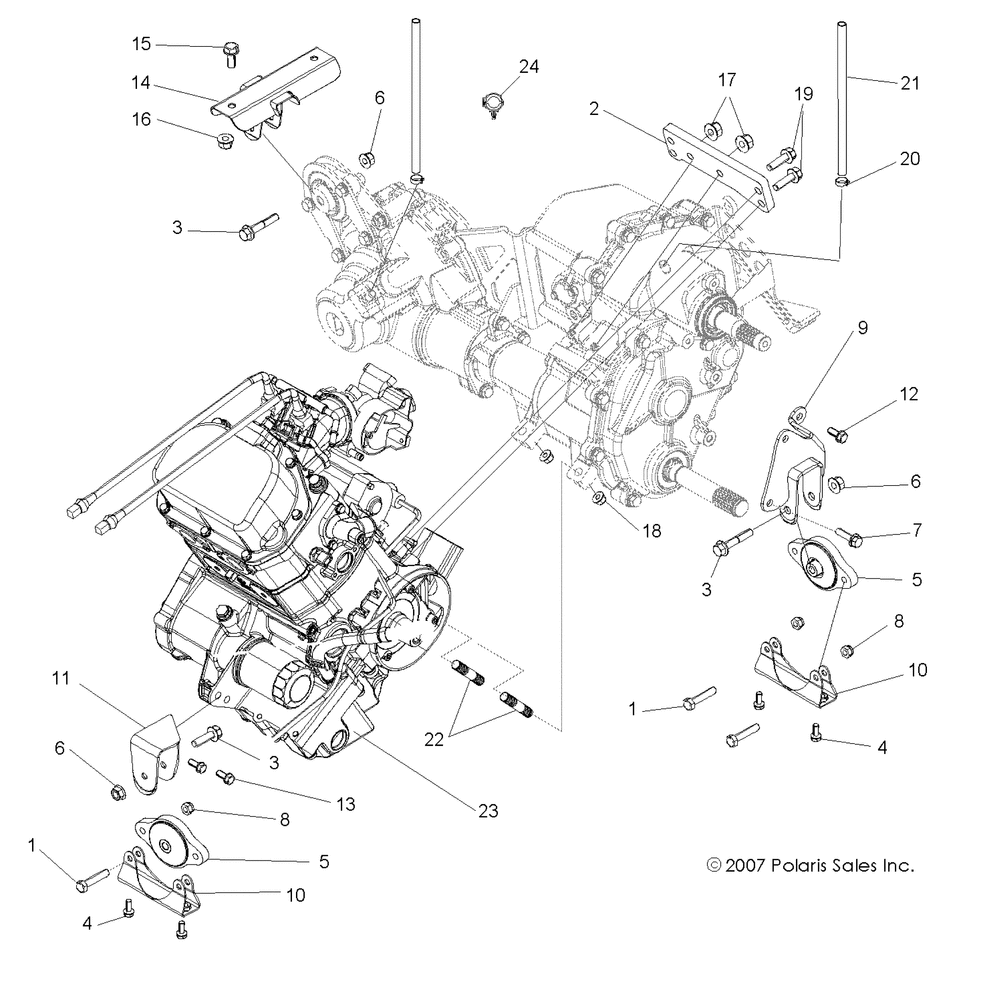 Engine transmission mounting - r11xh76aw_az_xy76aa