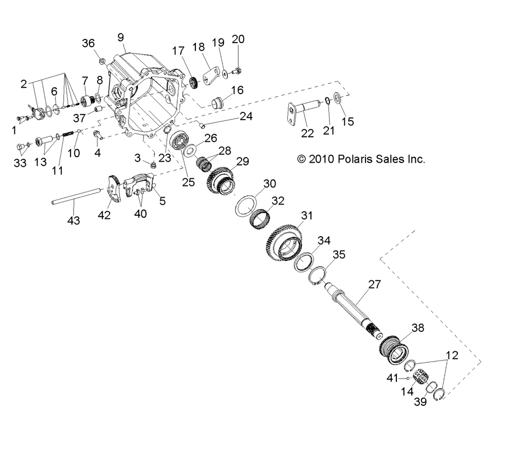 Drive train main gearcase internals 2 - r11xh76aw_az_xy76aa