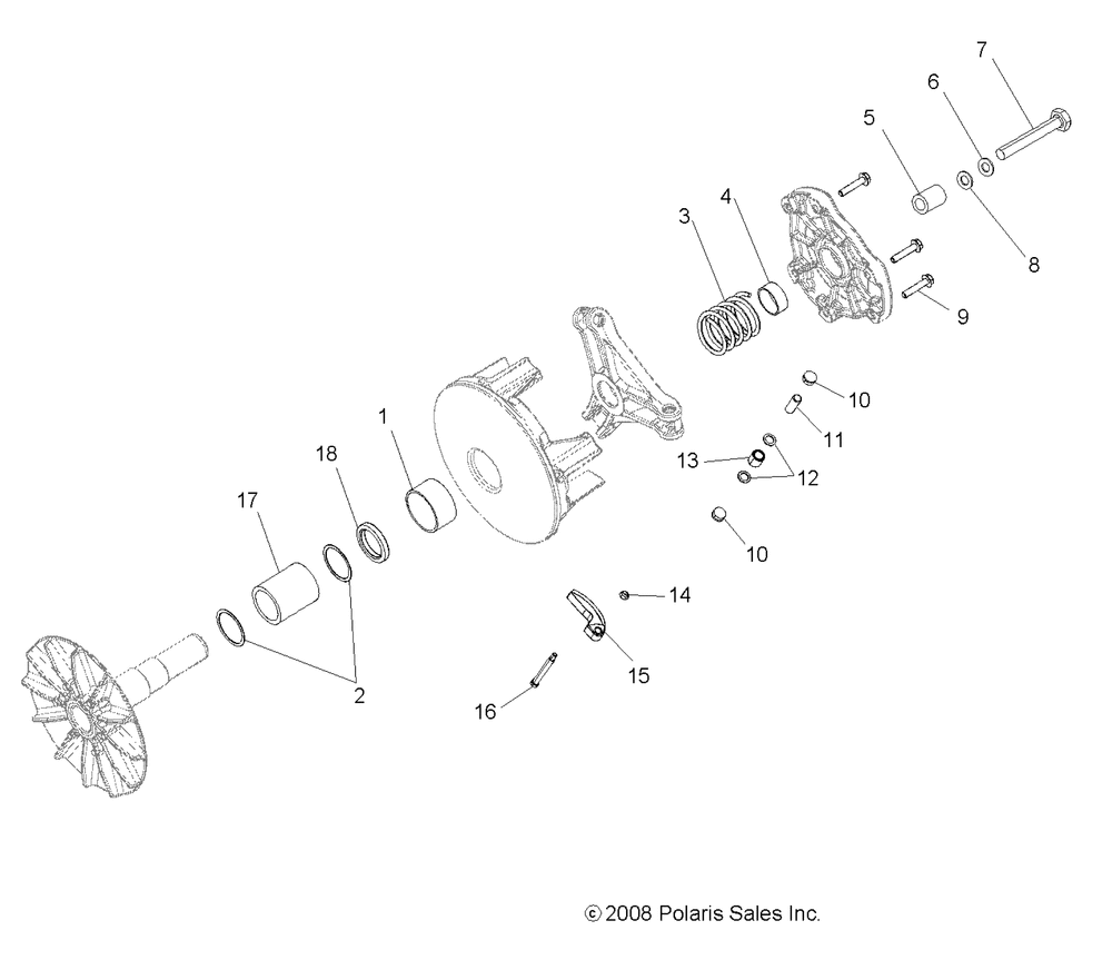 Drive train primary clutch - r11xy76fx