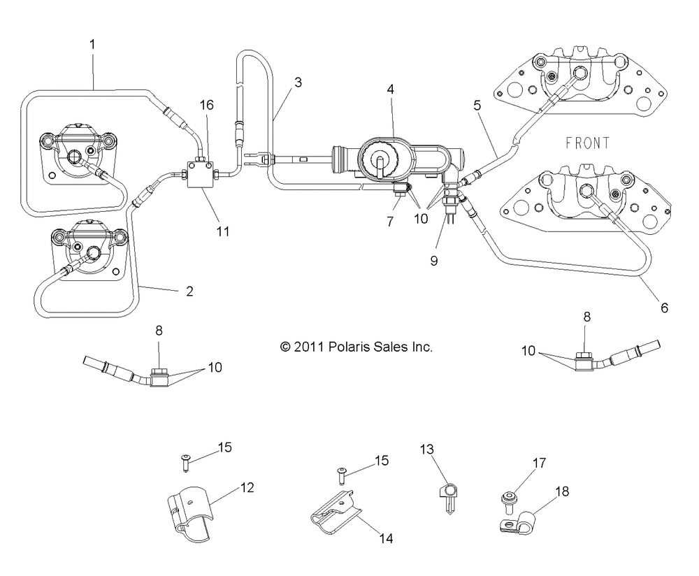 Brakes brake lines and master cylinder - r12jt87ab_ad_as_aw_9eaw