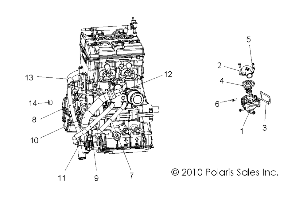 Engine cooling thermostat and bypass - r12jt9efx