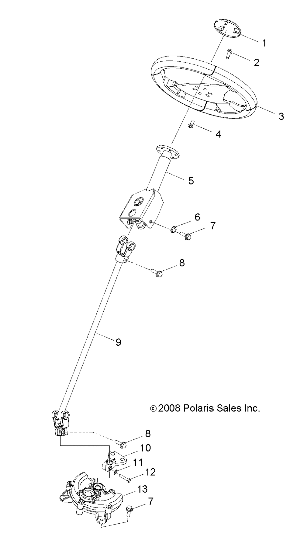 Steering post - r12va17aa_ac