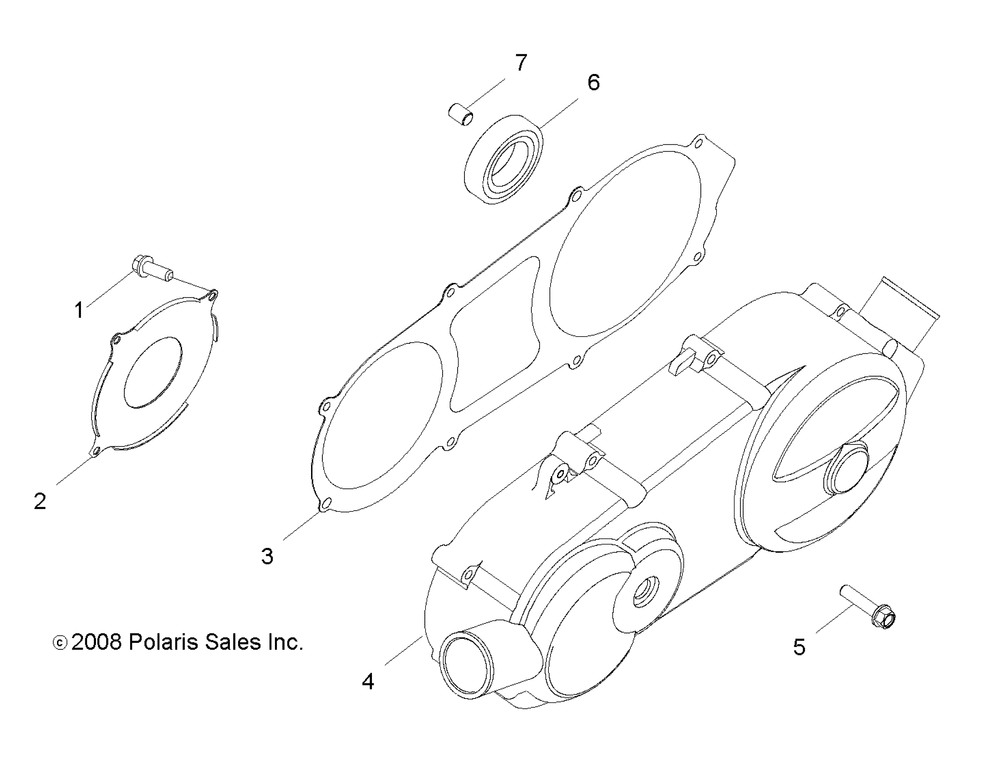 Engine crankcase cover lh - r12va17aa_ac