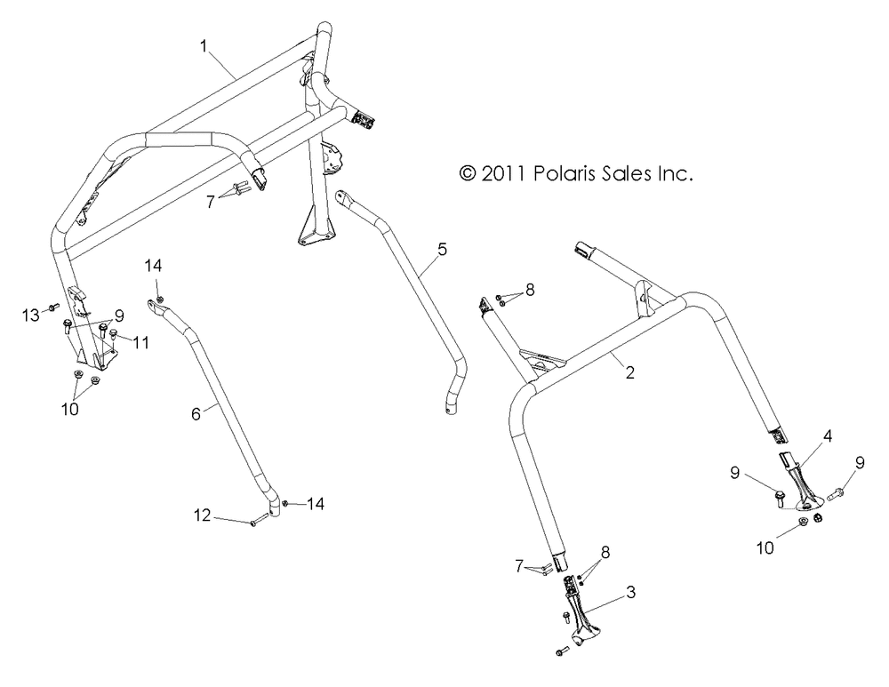 Chassis cab frame and side bars - r12vh57fx