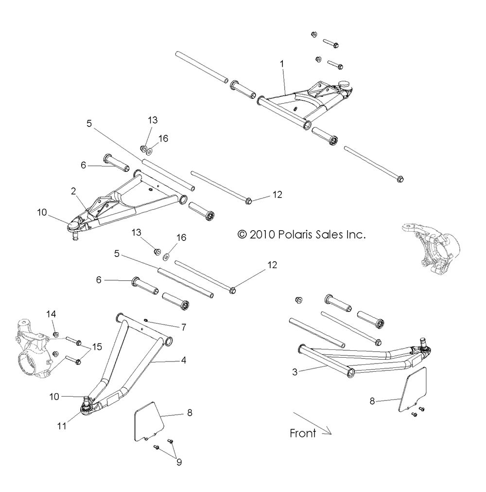 Suspension front control arms - r12vh76ab_ad_af_ah_ai_aj_am_eab_eas