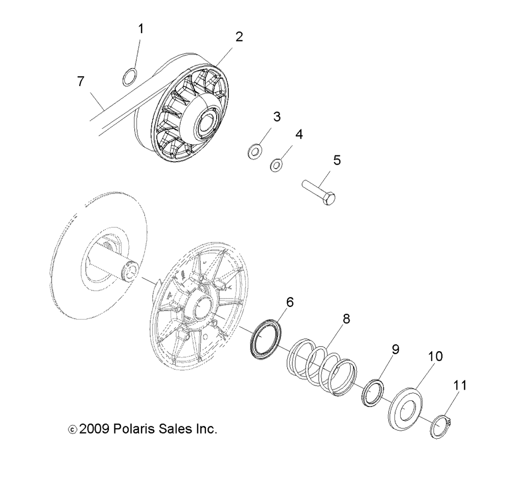 Drive train secondary clutch - r12xe76ad_7eab_eao