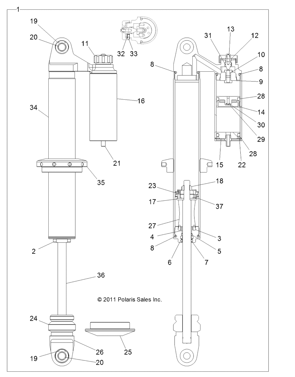 Suspension front shock (7043777) - r12xt87aa_9eas