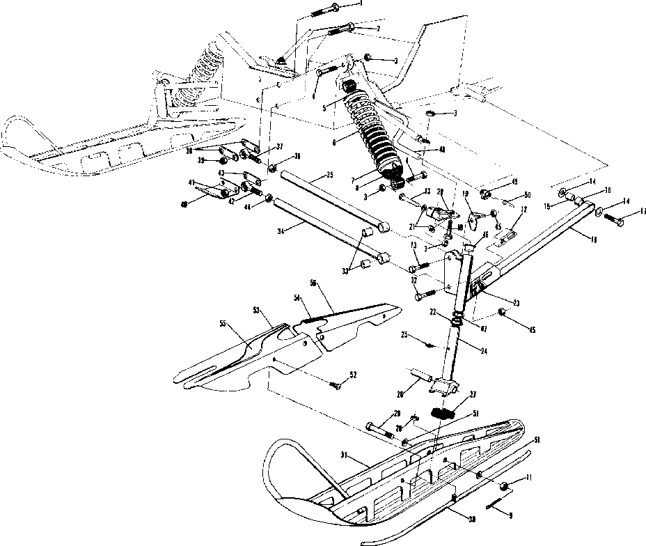 Front suspension and ski (600 se)