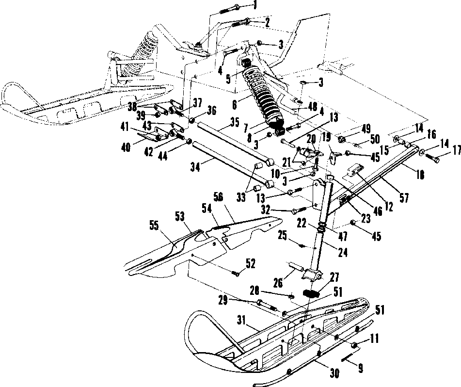 Front suspension and ski (600 le)