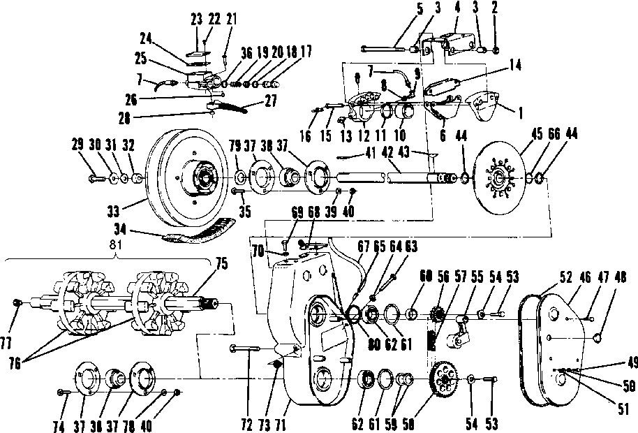 Brake and chaincase