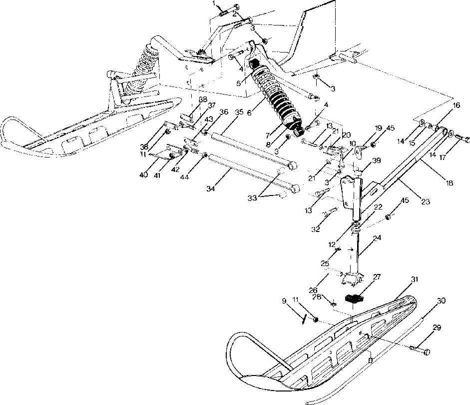 Front suspension and ski sport and sport gt