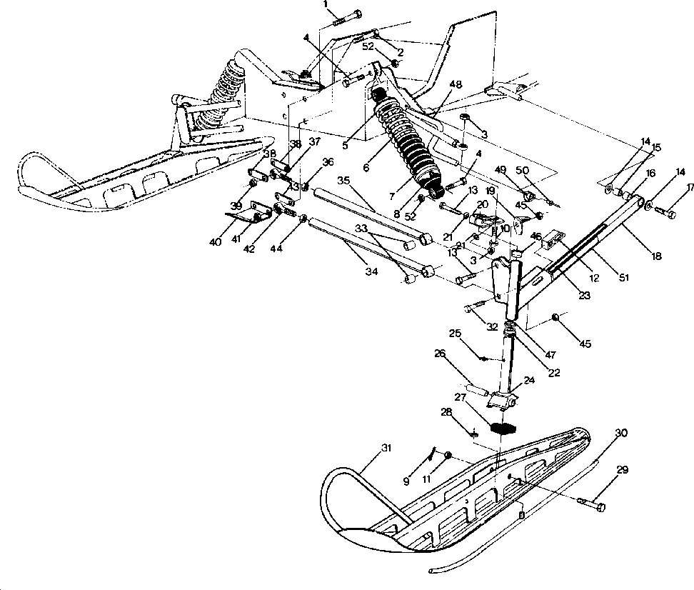 Front suspension and ski supertrak