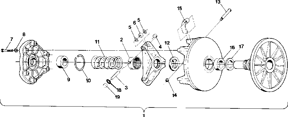 Drive clutch 500 and 500 classic to serial no. 1841611