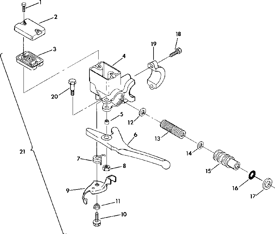 Master cylinder assembly 400 xc