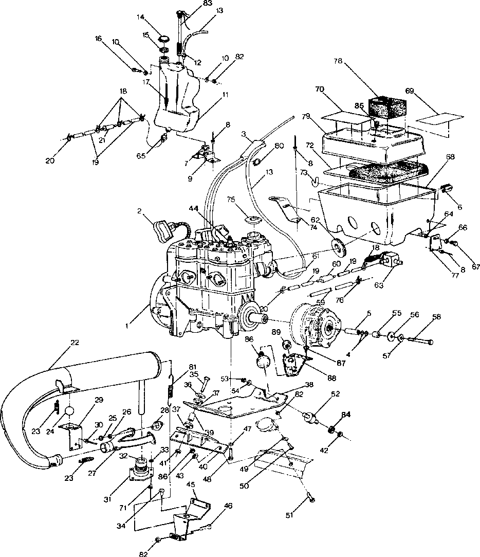 Engine mounting 400 xc